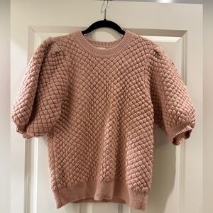 English Factory Quilted Blush Sweater